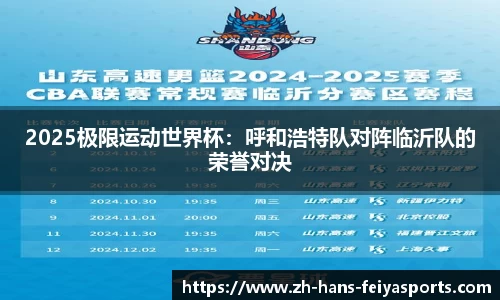 2025极限运动世界杯:呼和浩特队对阵临沂队的荣誉对决